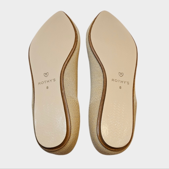 Rothy's The Point Merino Wool Flats in Camel Size 8 Limited Edition - Picture 7 of 9